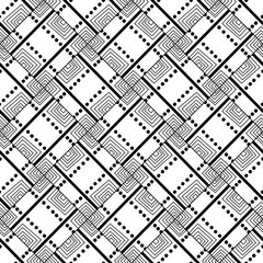 Black and white decorative background for coloring book. Seamless geometric pattern. Doodle illustration