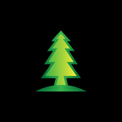 Obraz premium christmas tree icon, christmas tree logo, colorful Christmas tree