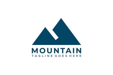 Simple Mountain Logo Vector Design Template Element isolated on white background