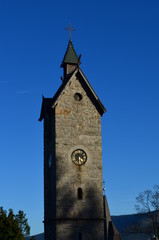 Kamienna wieża kościelna, Świątynia Wang, Karpacz © Ewa