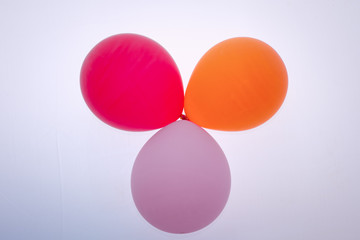 Blue,red, brown balloon isolated on a white background . Blue, red, pink balloon white background .