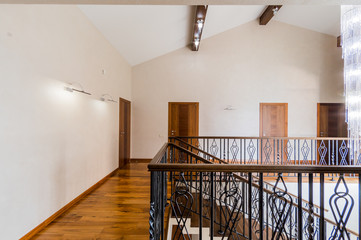 Obraz premium Russia, Moscow- July 21, 2019: interior room apartment. standard repair decoration in hostel. modern bright beautiful room