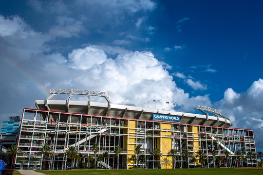 USA, Orlando, October 2019: Camping World Stadium In Orlando State Of Florida