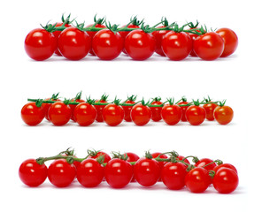 Cherry tomatoes isolated on white