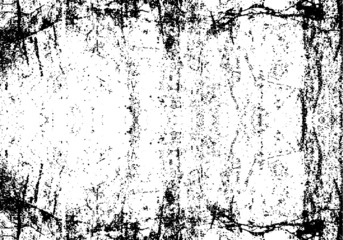 Rough black and white texture vector. Distressed overlay texture. Grunge background. Abstract textured effect. Vector Illustration. Black isolated on white background. EPS10.