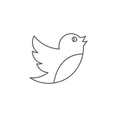 bird, sparrow, animal. Element of simple icon for websites, web design, mobile app. Thick line icon for website design and development, app development