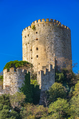 Rumelian Castle on the European banks of the Bosphorus in Istanbul, Turkey