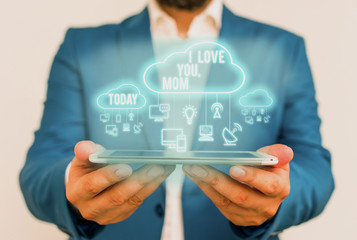 Handwriting text I Love You Mom. Conceptual photo Loving message emotional feelings affection warm declaration