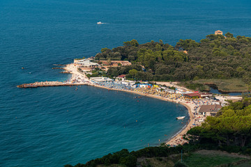 Summer landscape view over Portonovo Italy Panorama