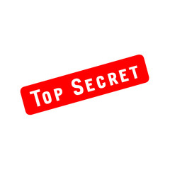 Rubber stamp with text top secret
