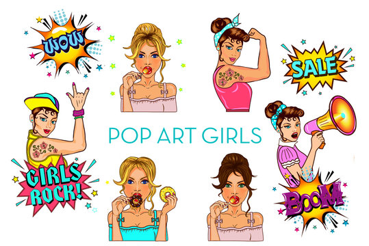 Download 406 Best Pop Art Girl Images Stock Photos Vectors Adobe Stock