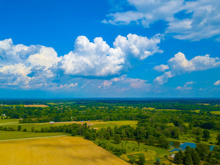 Cloudy day from the air