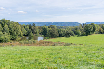 M&eacute;lisey, France - 10 11 2019: The Baverey barns. From Noie Vallerand to Grand Rosbeck