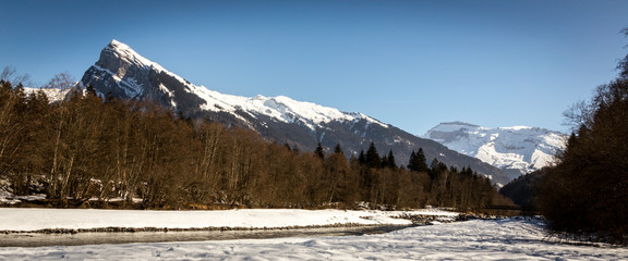 Mountain landscape, winter, France, D3dec