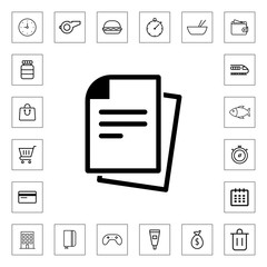 Obraz premium Paper note line icon for web and mobile