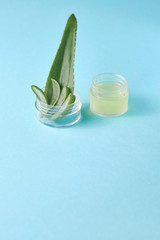 aloe vera balm making process illustration, healthcare and cosmetics, zero waste concept, natural