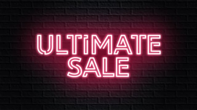 red neon video animation ultimate sale