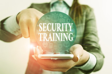 Handwriting text writing Security Training. Conceptual photo providing security awareness training...