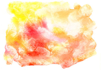 Abstract watercolor orange yellow background