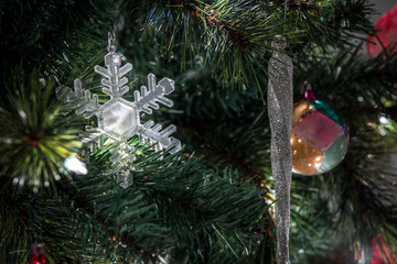 Beautiful Colorful Christmas tree decorations.