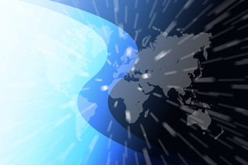 Fototapeta premium abstract, blue, technology, business, light, digital, illustration, design, wallpaper, graphic, texture, concept, 3d, arrow, computer, space, backdrop, line, square, white, color, pattern, corporate