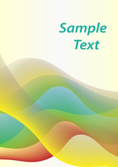 Vector business design with waves and sample text