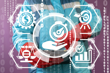 Value of time management industry production concept.