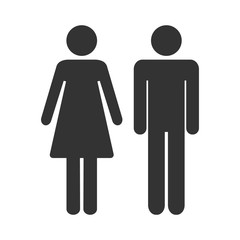 Toilet icon man and women. WC vector illustration.