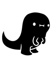 Schwarzer süßer Dino 