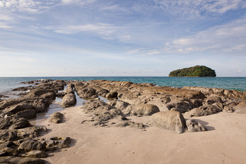 Fototapeta na wymiar Kelambu beach landscape Borneo Malaysia