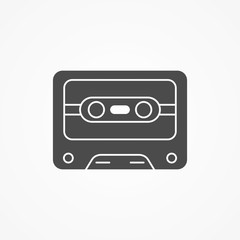 Cassette vector icon sign symbol