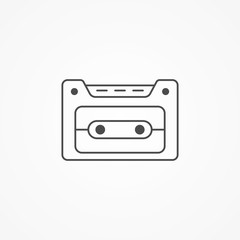 Cassette vector icon sign symbol