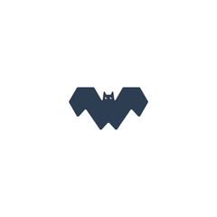 Bat logo design vector unique