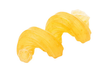 Classic pasta made from durum wheat isolated on a white background