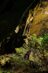 Rock formations in cave