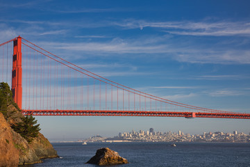 San Francisco under Golden Gate Bridge