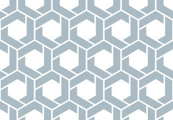 Abstract geometric pattern. A seamless vector background. White and blue ornament. Graphic modern pattern. Simple lattice graphic design