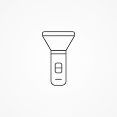 Flashlight vector icon sign symbol