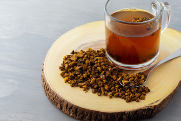 Natural, organic Chaga mushroom and chaga mushroom tea.