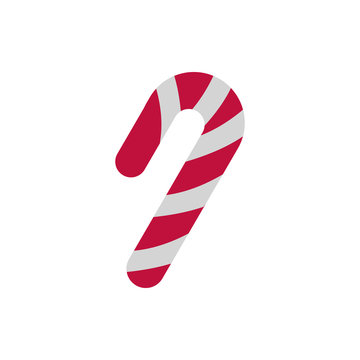 candy cane peppermint decoration happy christmas icon