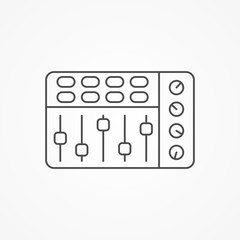 Sound mixer vector icon sign symbol