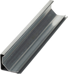 Steel metal profile bus isolated on white