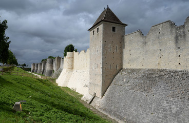 Fototapeta na wymiar Stadtmauer und Wehrturm in Provins, Frankreich