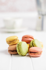 Sweet colorful macarons