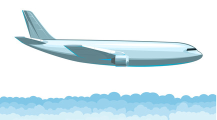 Cargo airplane. Vector. Airplane for the transport of goods. Plane. Logistic services. Isolated. Aircraft. Aviation Industry. Jet. Logistic Airline. Delivery of goods by air. Flight.