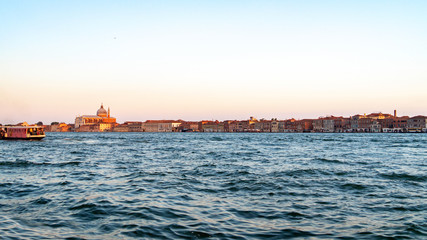 Fototapeta premium Venice, Italy. Panorama of Giudecca island with Church of the Most Holy Redeemer
