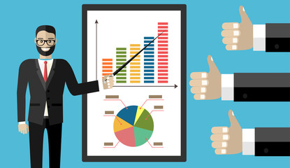 Financial success flat illustration concepts set. Business situations. Flat design concepts for web banners, web sites, printed materials, infographics. Creative vector illustration