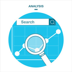 Analytics Information and Development Website Statistic.data analysis.Line design template for analysis website banner.