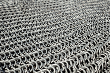 Chain mail armor texture from durable metal