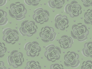 Fototapeta na wymiar seamless watercolor pattern of roses.